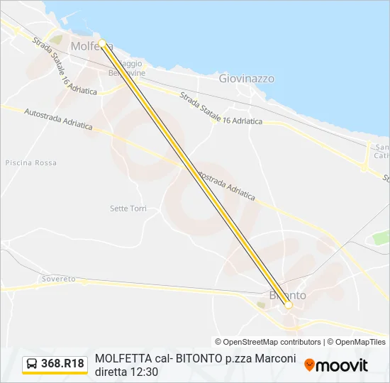 368.R18 Bus Line Map