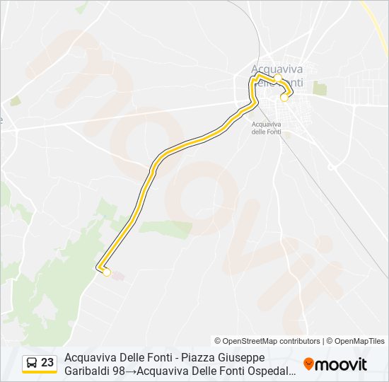 23 bus Line Map