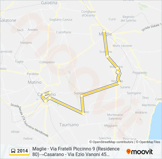 2014 Bus Line Map