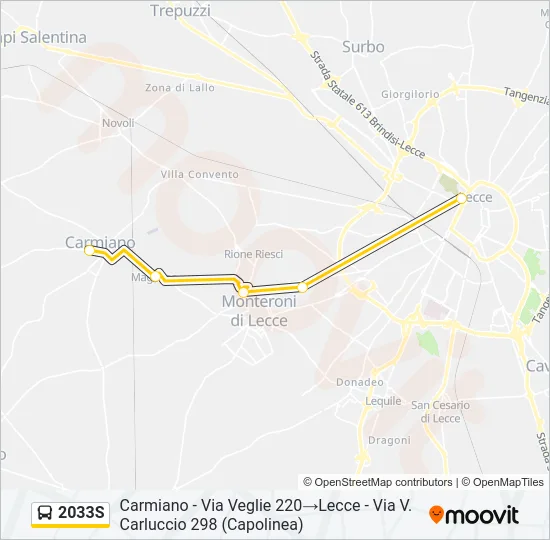 2033S Bus Line Map