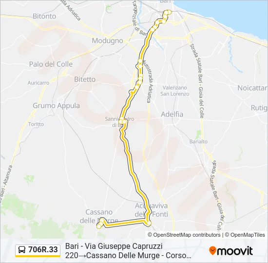 706R.33 Bus Line Map