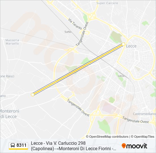 8311 bus Line Map