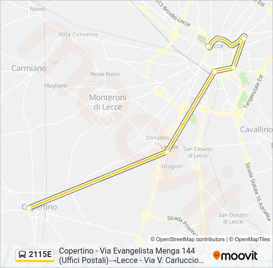 2115E Bus Line Map