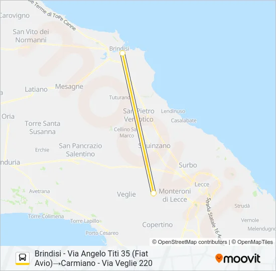 10018 - 2 Bus Line Map