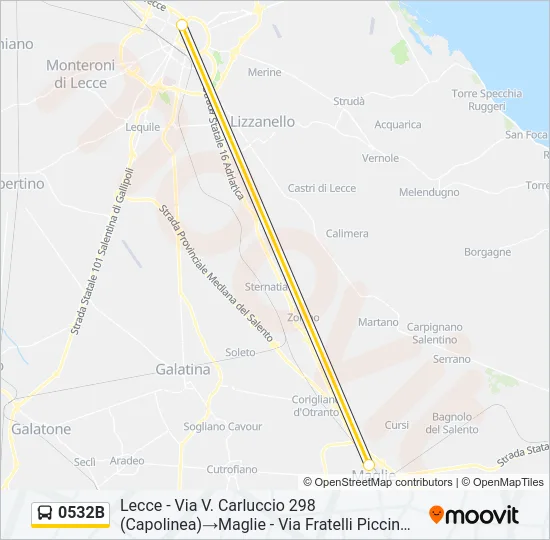 0532B Bus Line Map