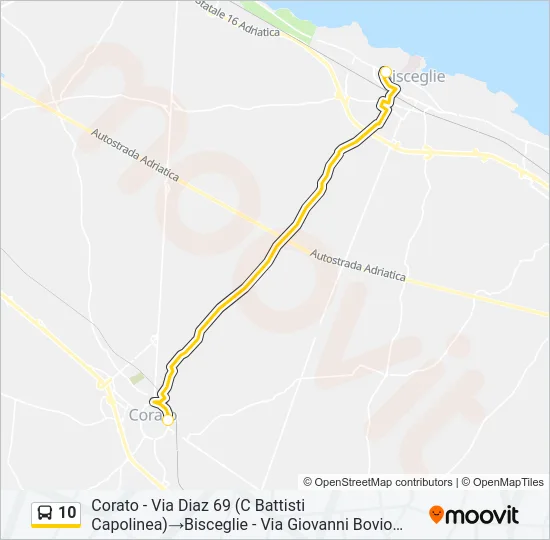 10 Bus Line Map