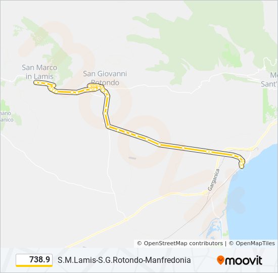 738.9 bus Line Map