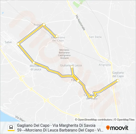 2139 - 1 Bus Line Map