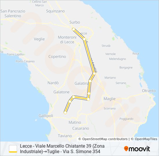 Percorso linea bus 0094 - I