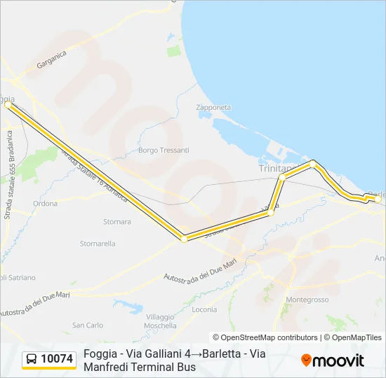 10074 Bus Line Map