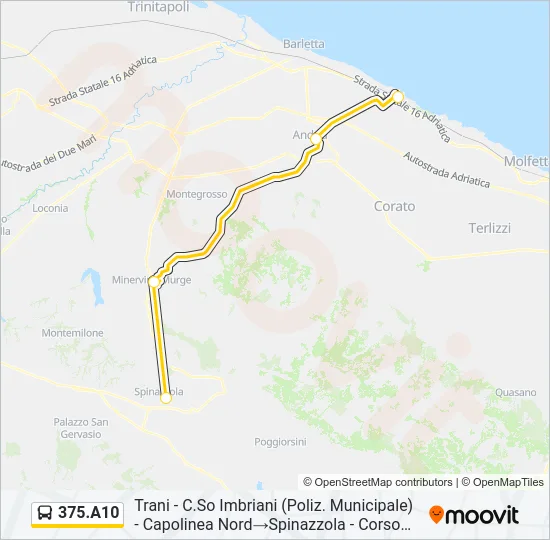 375.A10 Bus Line Map