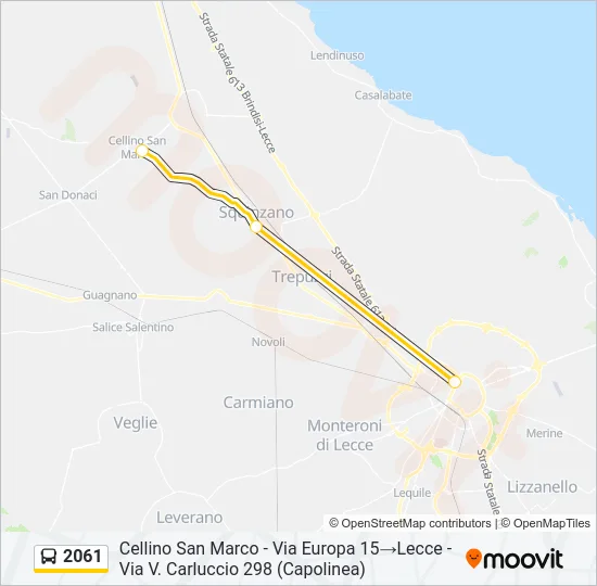 2061 Bus Line Map