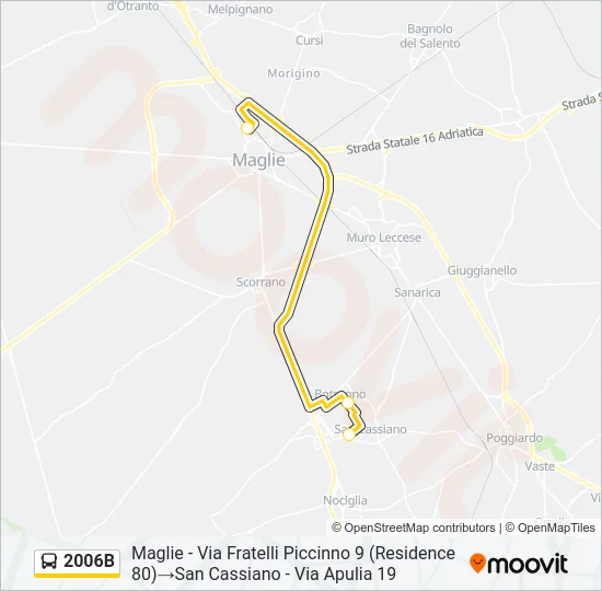 2006B Bus Line Map