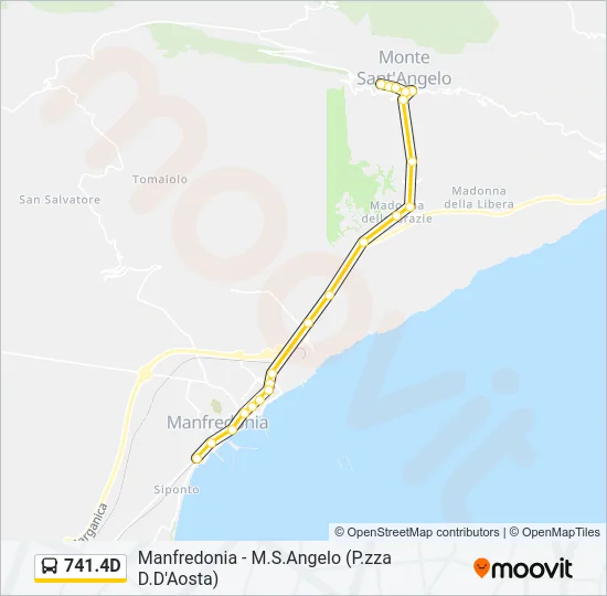 741.4D Bus Line Map