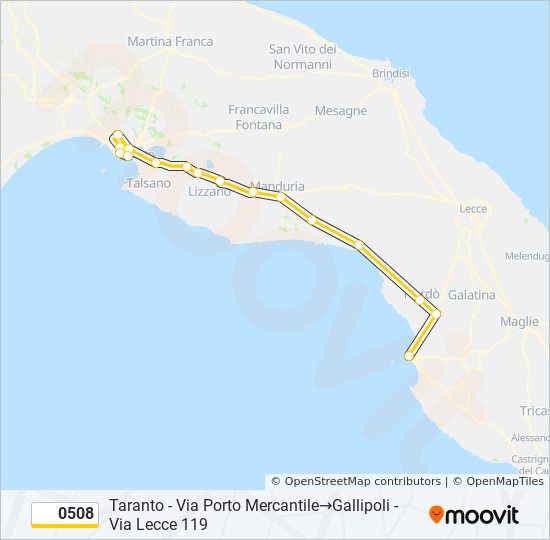 0508 bus Line Map