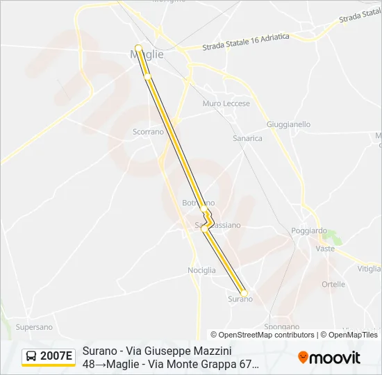 2007E Bus Line Map