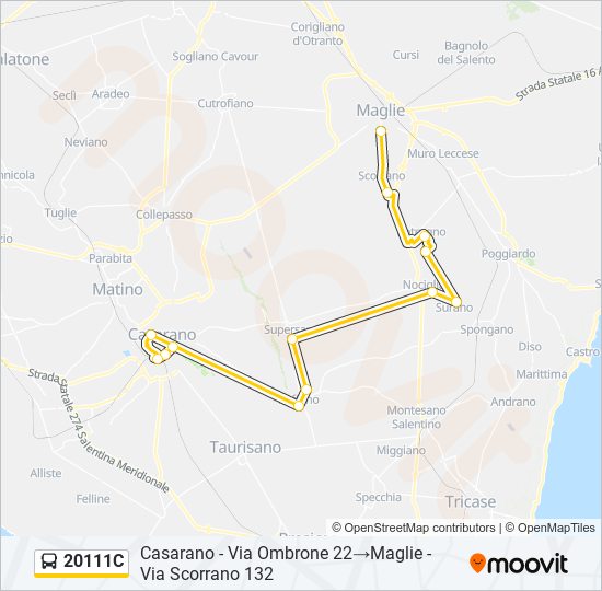 20111C bus Line Map