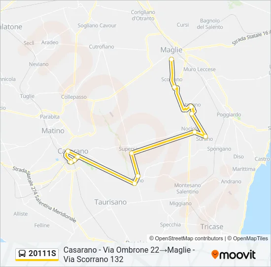 20111S Bus Line Map