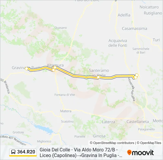 364.R20 Bus Line Map