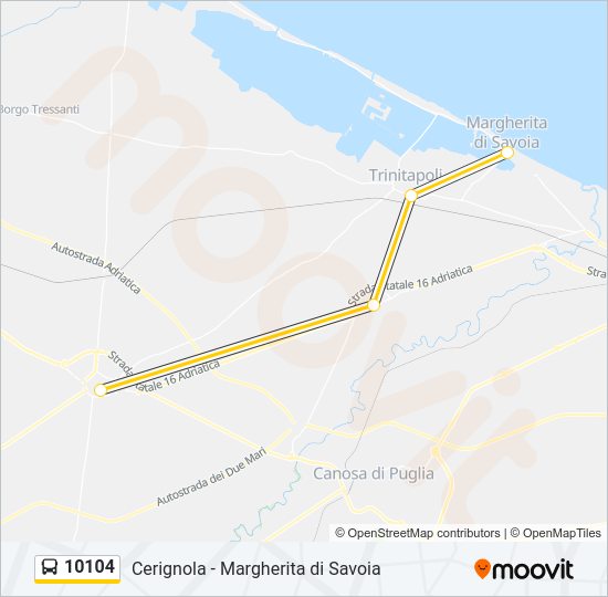 10104 Bus Line Map