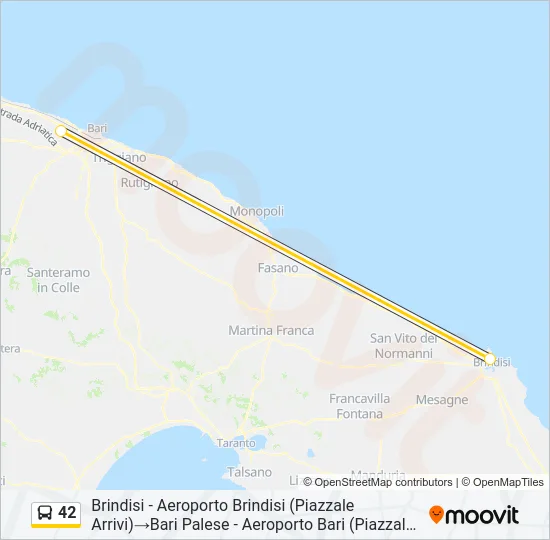 42 Bus Line Map