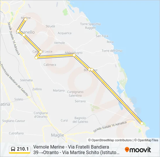 210.1 Bus Line Map