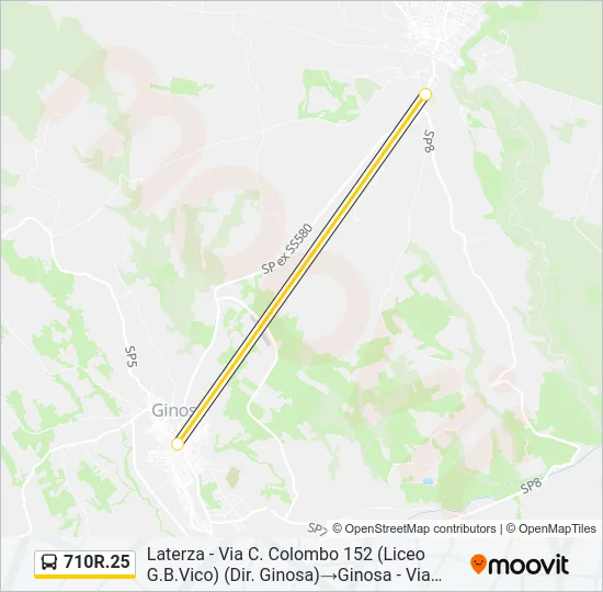 710R.25 Bus Line Map