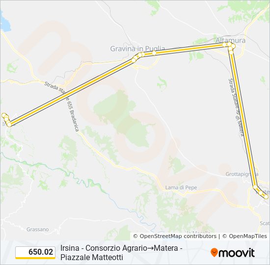 650.02 bus Line Map