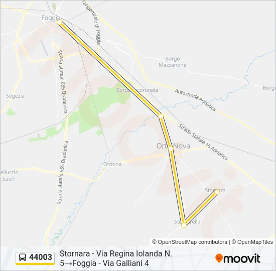44003 Bus Line Map
