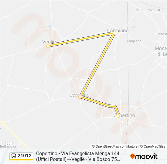 21012 Bus Line Map