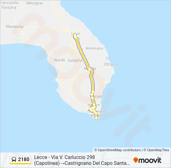 2180 Bus Line Map