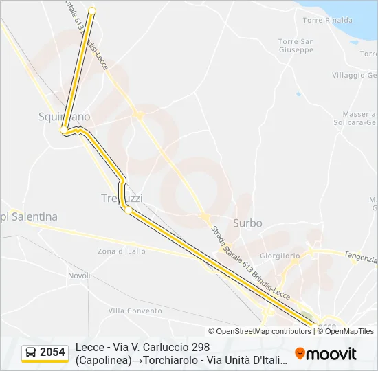 2054 Bus Line Map