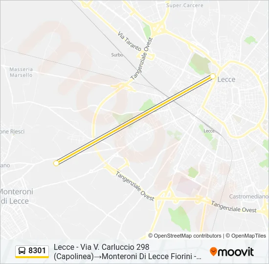 8301 Bus Line Map