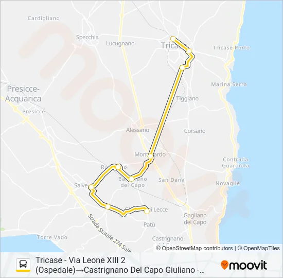 2134BS - 1 Bus Line Map