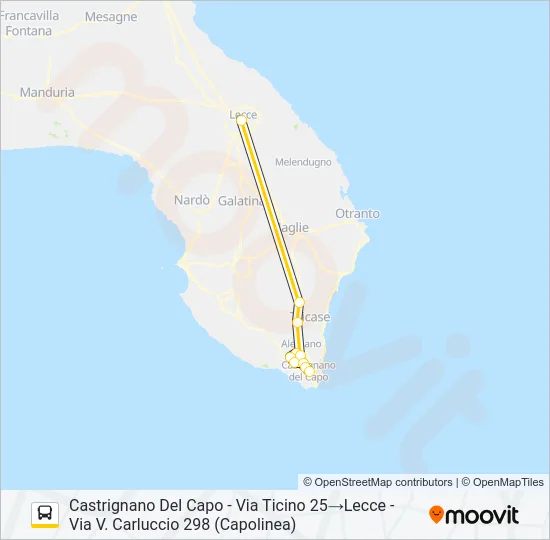 2181A - 1 Bus Line Map