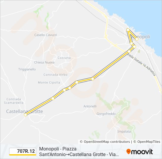 707R.12 bus Line Map