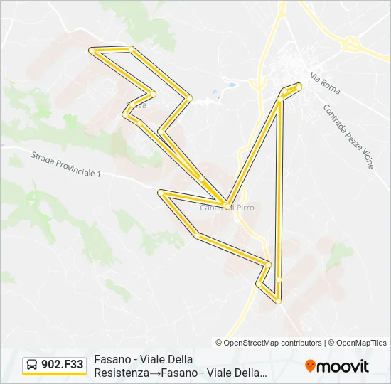902.F33 Bus Line Map