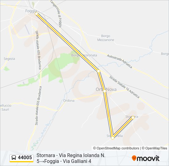 44005 Bus Line Map