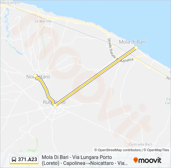 371.A23 Bus Line Map