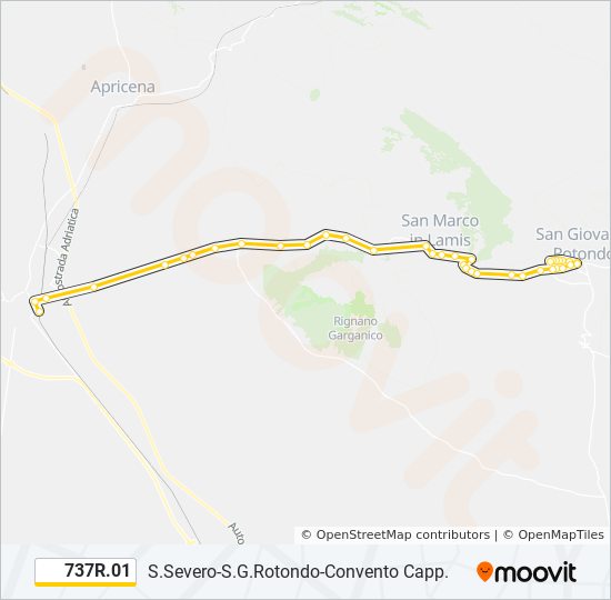 737R.01 bus Line Map