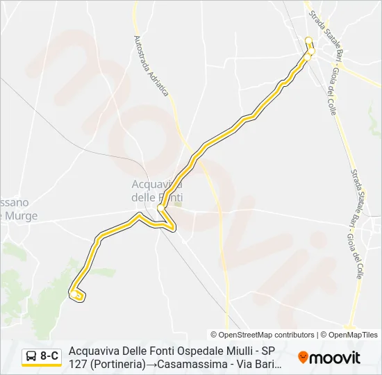8-C Bus Line Map