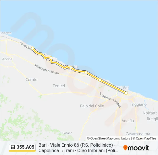 355.A05 Bus Line Map