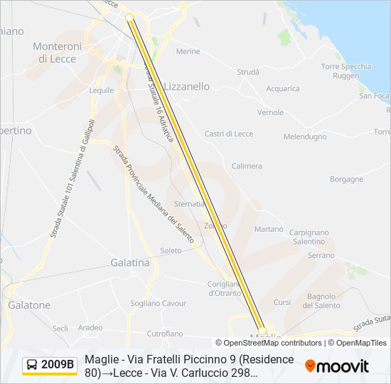 2009B bus Line Map