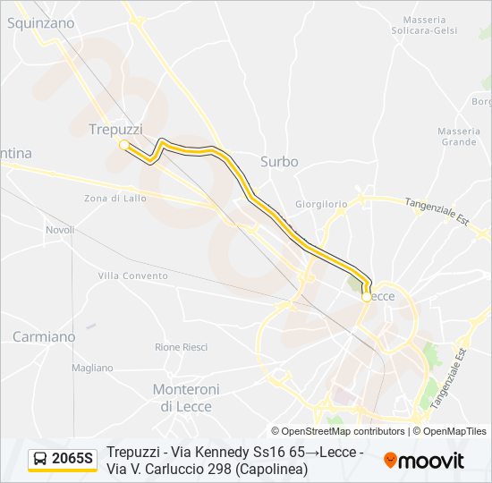 2065S bus Line Map