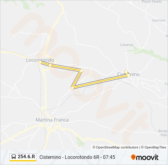 254.6.R bus Line Map