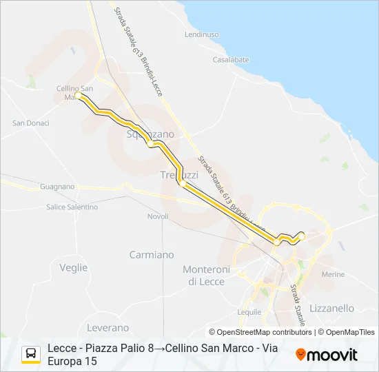 2052 - 2 Bus Line Map