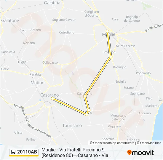 20110AB Bus Line Map