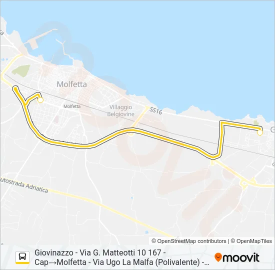355.A103 Bus Line Map