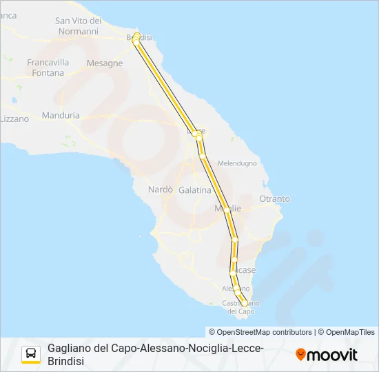443 A 9A GAGL Bus Line Map