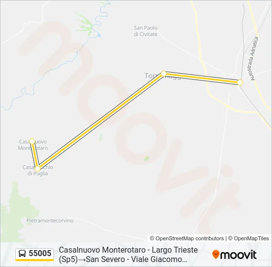 55005 Bus Line Map